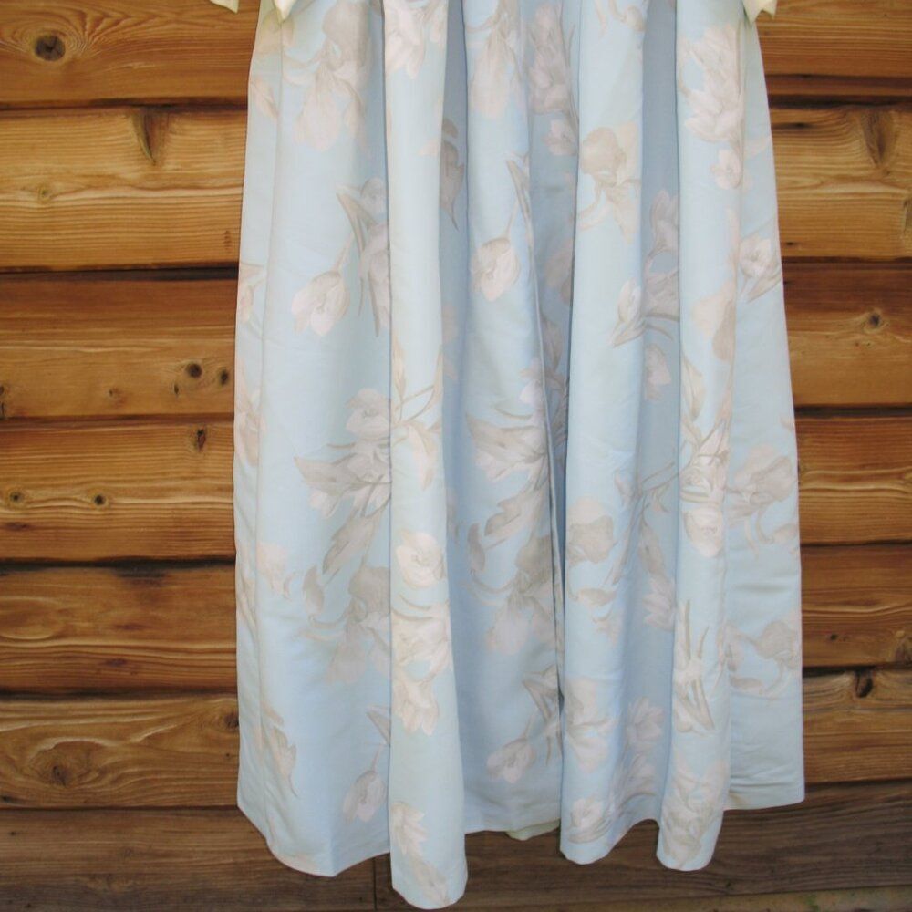 Sachin + Babi Zoe Blue White Floral Gown Dress Size 6 No Belt - Picture 9 of 14